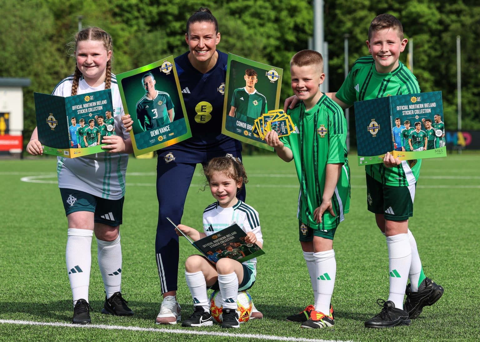 Demi Vance kicks off new M&S football sticker collection, featuring 50 NI  players - Local Women Sport