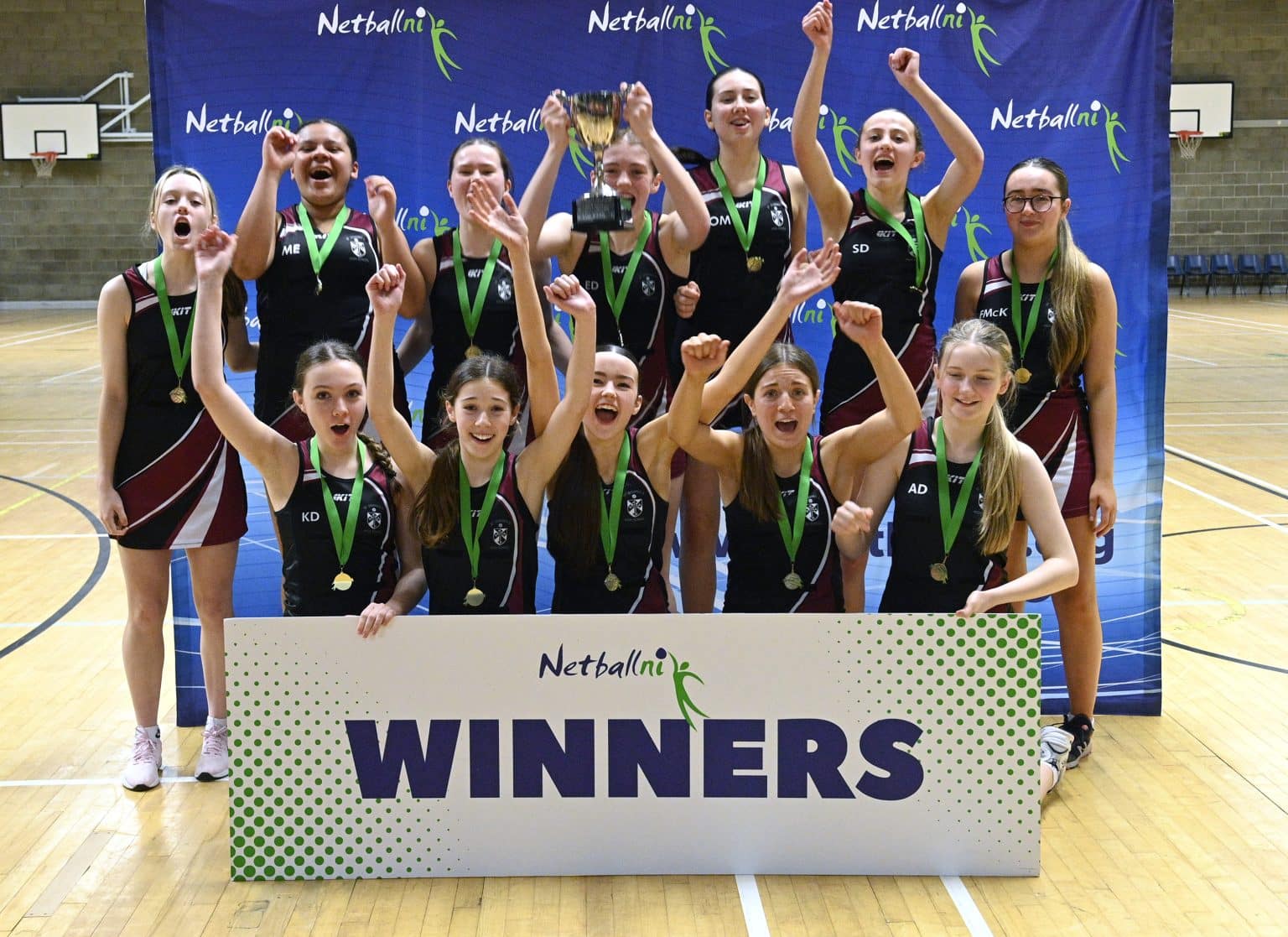 Picture special... all the winners from Netball NI schools Junior Cup finals 2024 Local Women